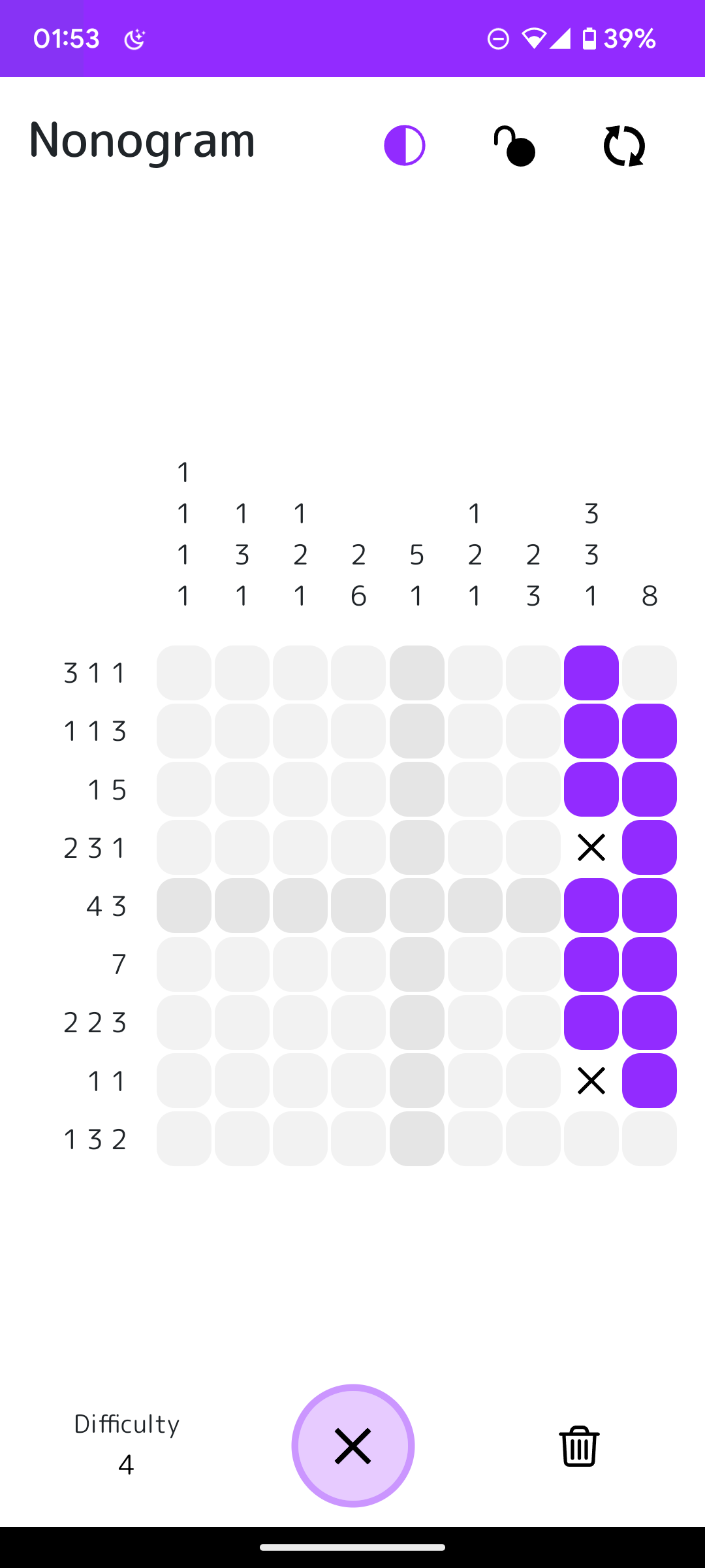Nonogram screenshot 1