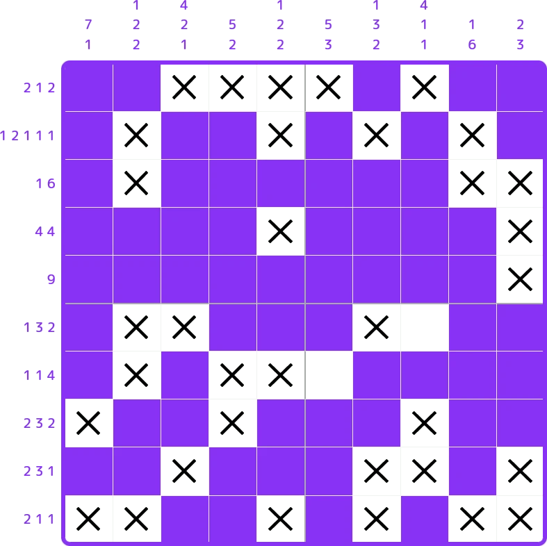 Screenshot of the nonogram game page.