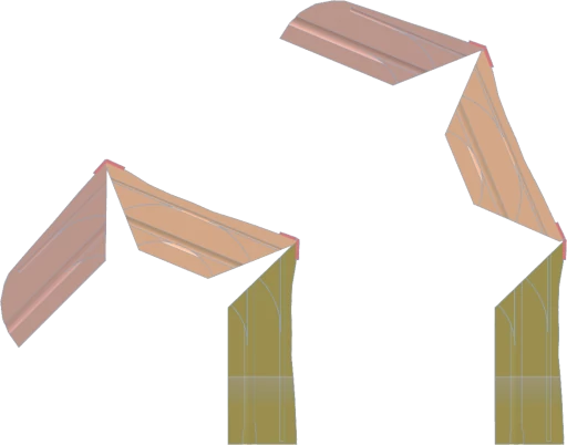 3d model cross section of a prosthetic thumb